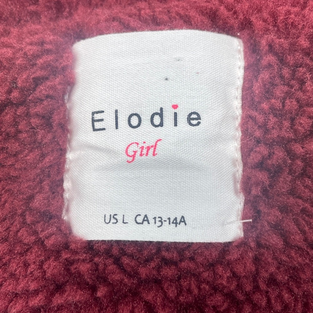 Elodie Girl Sherpa Teddy Jacket Dusty Rose Full Zip Girls L 13-14 - Picture 6 of 9